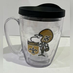 New Orleans Saints Tervis 16 oz. Clear Insulated Mug with Black Lid